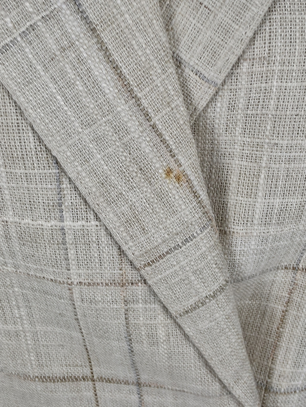 Vintage Christian Dior Separates Plaid Linen Blend Blazer Jacket Cream Beige - 8 - Picture 9 of 11
